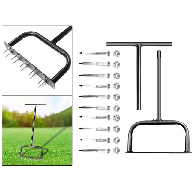 ziyahi Lawn Aerator Aeration Turf Plug Weed Puller Soil Ripper for Dandelion Garden