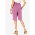 thumbnail image 2 of Roaman's Women's Plus Size Petite Plus Size Soft Knit Pull-On Bermuda Short, 2 of 5