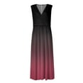 thumbnail image 5 of Maxi Maxi Robe, Robe Sans Manches Dégradé Mode Décontractée avec Col en V Robe Maxi Bohème, Robes d'Été pour Femmes, 5 of 5