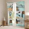 thumbnail image 3 of Lake House Curtains & Drapes, Rustic Farmhouse Curtains Retro Country Wooden Planks 30%-50% Blackout Curtains Teens Women Bedroom Decor,Love Lake Life Window Curtains For Lake Lover, 38"Wx45"L, 3 of 5