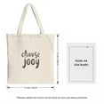 thumbnail image 3 of Stylish Canvas Tote Bag with " choose jooy " in playful distressed font perfect for shopping travel and parties Durable and reusable, 3 of 4