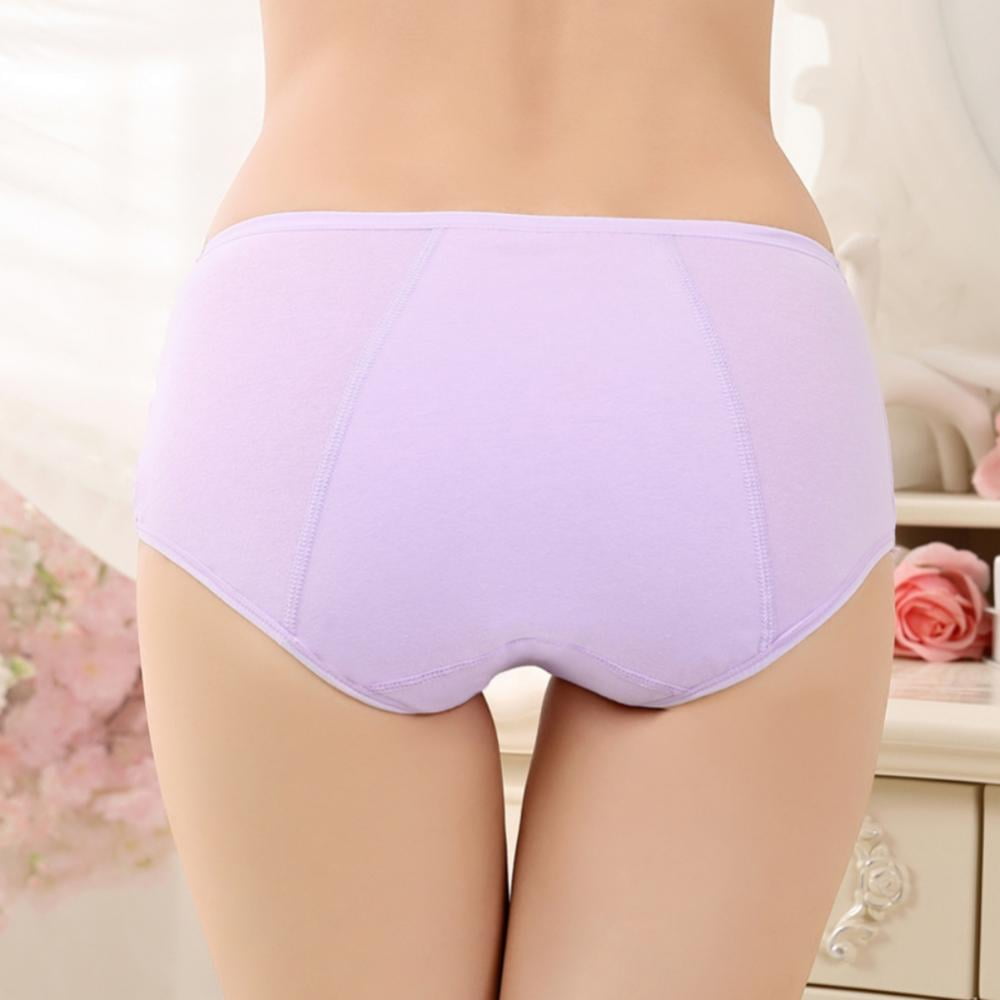 Menstrual Period Panties for Women Mid-Rise Postpartum Hipster Ladies Lace Briefs Girls Full Coverage Briefs Cotton Stretch Underwear