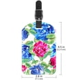 thumbnail image 6 of Square 2Pack PU Leather Flowers Cruise Luggage Tag with Privacy Cover and Name ID Tag for Travel Handbags Backpacks Luggage Tags, 6 of 6