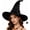 A1/Grey, variant on Velvet Witch Hat for Women,Curved Twisted Pointed Wide‑Brim Cosplay Hat,Ruffled Lace Trim Gothic Dress‑Up Accessory,Party Cap Fancy Dress Accessory Cosplay Costume Brown One Size