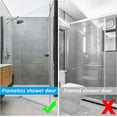 thumbnail image 5 of Ganchos extensibles para puertas de ducha de vidrio sin marco, ganchos para toallas de acero inoxidable estables y resistentes para baño, diseño antideslizante y antirayaduras, material de primera, 5 of 5