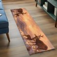 thumbnail image 4 of Natural Deer Kitchen Runner Rug 2x6 Washable Runners for Hallway Non Slip Farmhouse Mountain Herb Scenery Large Area Rug Indoor Floor Carpet for Bathroom Laundry Entryway Bedroom Living Room, 4 of 9