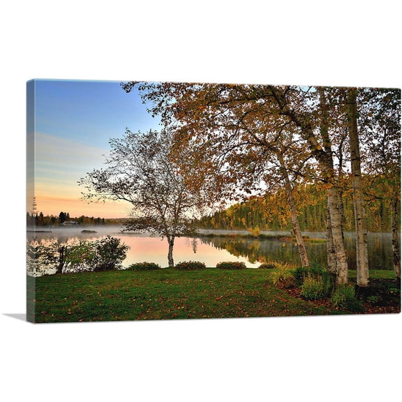ARTCANVAS Autumn in Canada Fall Colors Canvas Art Print - Size: 26" x 18" (0.75" Deep)