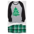 thumbnail image 2 of PatPat Women's Christmas 2Piece Pajamas Set,Long Sleeve Xmas Tree Print Crewneck Sleepshirt with Elastic Waist Plaid Pajamas Pants,Comfy Holiday Warm Sleepwear Lounge Set,S-XL, 2 of 5
