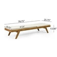 thumbnail image 3 of Larimore Outdoor Teak Acacia Wood Chaise Lounge with Cream Cushions, Set of 4, 3 of 7