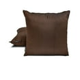thumbnail image 2 of The HomeCentric Decorative Plain Pillow Cover Brown Pack of 2, 26"x26" (65x65 cm) Pillow Cases, Art Silk Plain & Solid Throw Pillow Cover For Sofa, Solid Modern Style - Dark Brown Luxury, 2 of 5