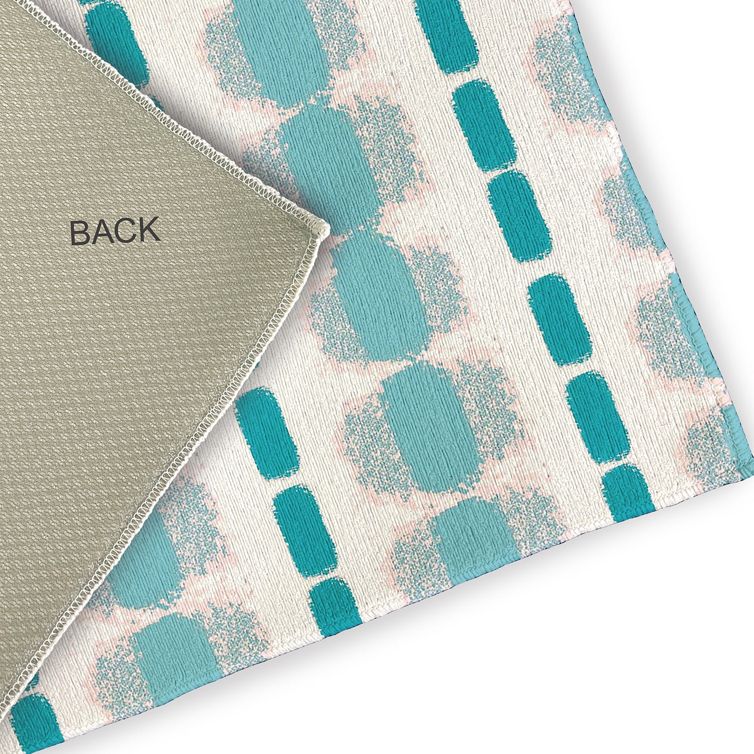 Simply Daisy 2' x 3' Explorer Blue Watercolor Stripe Spring Chenille Indoor/Outdoor Rug