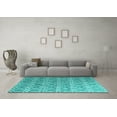 thumbnail image 3 of Ahgly Company Indoor Rectangle Abstract Turquoise Blue Contemporary Area Rugs, 8' x 12', 3 of 4