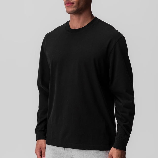 AherBiu Chemises à Manches Longues pour Hommes T-Shirts Athlétiques Légers Décontractés Automne Course Extérieur Col Rond Pull Tee