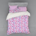thumbnail image 1 of Ambesonne Colorful Bedding Set 4 Pcs, Hearts Stripes Wedding, Queen, Pale Mauve Purple, 1 of 3