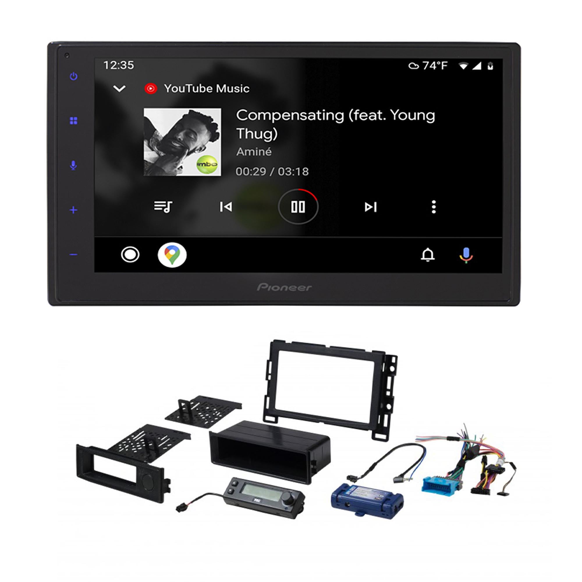 Pioneer DMH1770NEX with Integration Kit Compatible with 0508 Pontiac