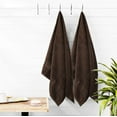 thumbnail image 6 of MALLONI HOME 100% Premium Cotton 2 Pack Oversized Bath Towel Set 28x55 inches, Large Bath Towels, Ultra Absorbant Compact Quickdry & Lightweight Towel, Ideal for Gym Travel Camp Pool, Chocolate Brown, 6 of 7