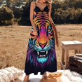 thumbnail image 2 of Tiger Animal Graffiti Sleeveless Dress Women's Luxury Party Dress Birthday Dresses for Women, 2 of 7