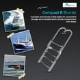 thumbnail image 6 of Marine City 2+3 Step Folding Telescoping Ladder, Stainless Steel, 400 lb Weight Limit, Easy Install, Ideal for Boats, Pontoons, RVs, and Ships Pack of 1, 6 of 7