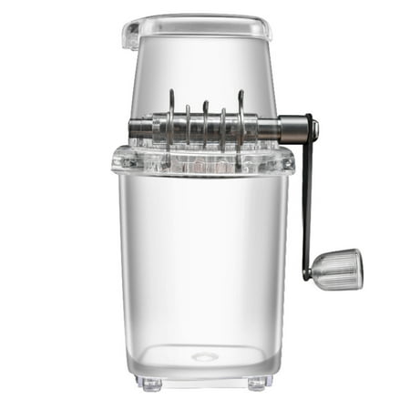 

Ice Crusher Small DIY Hand-Crank Ice Shaver Breaker Home Portable Snow Cone Machine Gray