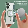 thumbnail image 3 of Allytechgroup Magnetic Wallet Case for Apple iPhone 16, RFID Blocking PU Leather Clear Back Cover Compatible with Magsafe Wireless Charging Anti-Scratch Phone Case for iPhone 16, Darkgreen, 3 of 8