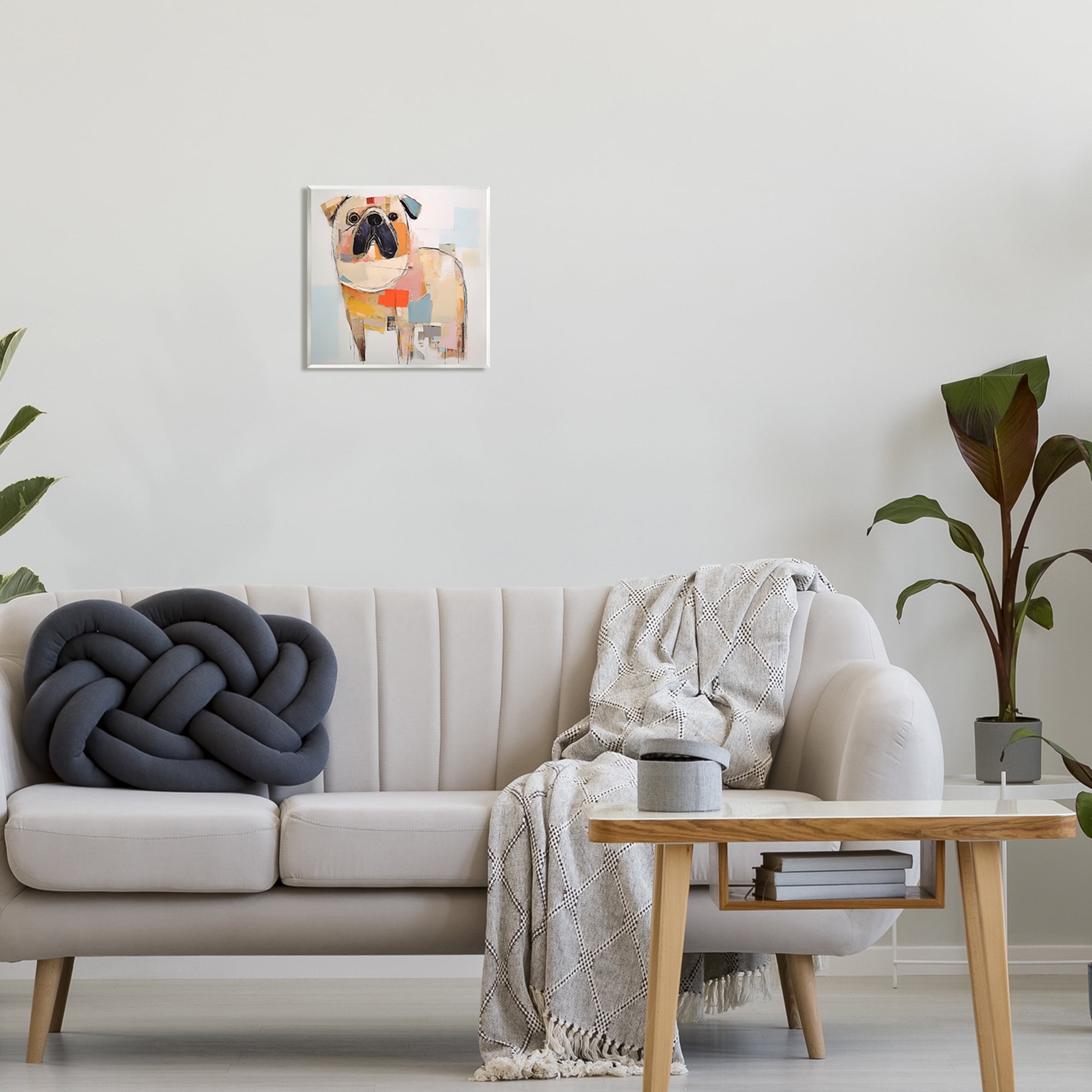 Stupell Industries Abstract Pug Collage Animals & Insects Painting Unframed Art Print Wall Art, 12 x 12