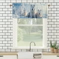 thumbnail image 3 of Wolf Kitchen Valance Curtain Rod Pocket Winter Misty Forest Wildlife Safari Animal Wolves Snowflake Pine Tree Thermal Insulated Room Darkening Curtain for Dinning Room 54 by 18 in, 1 Panel, 3 of 6