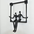 thumbnail image 3 of Adam & Friends Swinging Couple Sculpture | 3-Pack | Black, 3 of 6