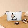 thumbnail image 4 of ZestqaQ Flower Letter Makeup Bag, Personalized Alphabet Cosmetic Bag, Durable Polyester, Ideal Gift for Women, Mom, Friends, Bridesmaids, Multi-Purpose Daily Storage, 4 of 6