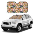 thumbnail image 3 of Bingfone Retro Summer Stamp Car Windshield Sunshade,Sun Foldable Sun Shield Sun Visor for Car - Medium, 3 of 9