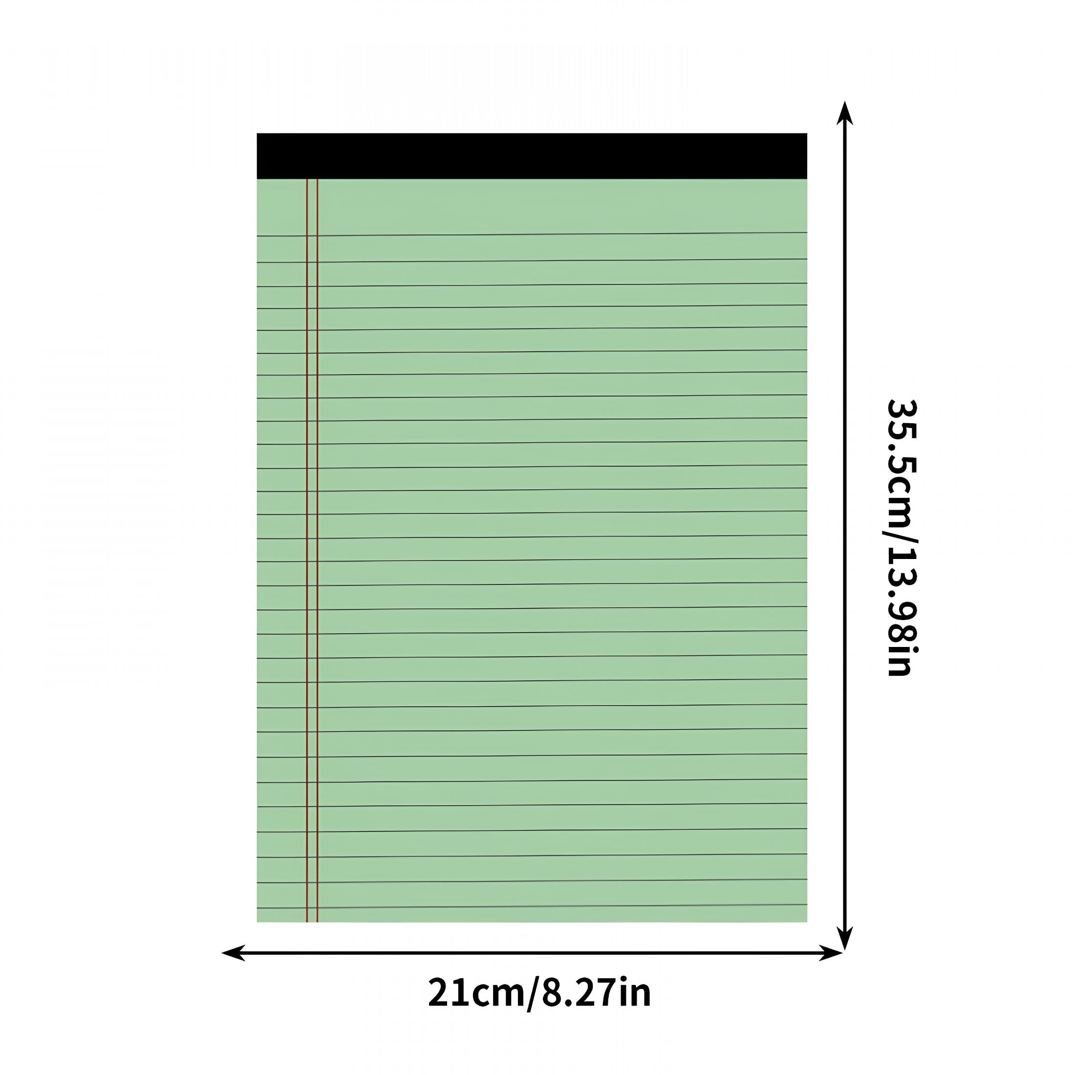 CCOCC 2026 New 4Pcs A3 Small Legal Pads Colored Note Pads Paper College Ruled Notepad Clear Print Writing Pads Legal Pads Perforated Narrow Ruled Pads of Paper(Multi-Color)