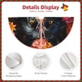 thumbnail image 4 of Daiia Colorful Floral Black Dog Drawing Merry Christmas Tree Skirt , Xmas Large Lace-up Tree Skirt, Santa Snowflakes Rustic Home Decorations New Year Party Farmhouse Decor-36", 4 of 7