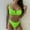Green, variant on BONIXOOM Plus Size Swimsuit For Women Underwire Elastic Solid Bikinis Bikini Summer Swimwears on Clearance Green Size 8