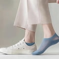 thumbnail image 3 of No Show Socks, Ultra Thin Breathable Mesh Non Slip Invisible Liner Socks for Flats and Sneakers for Women and Men, Blue, 3 of 6