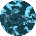 thumbnail image 1 of Ahgly Company Indoor Round Abstract Light Blue Modern Area Rugs, 8' Round, 1 of 4
