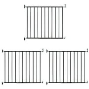 KidCo G2001 Safeway Quick Release Baby Gate, 42.5x30.5 In, Black (3 Pack)