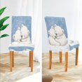 thumbnail image 5 of BZSMCE Chairs Slipcovers Dining Chair Covers Frozen Cuddle with Polar Bears Creative Pattern, 5 of 7