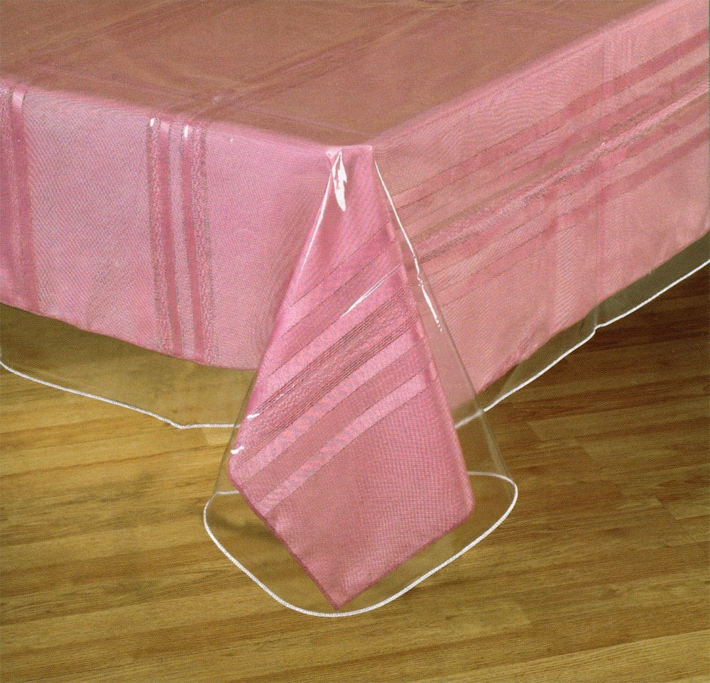 Crystal Clear Vinyl Plastic Tablecloth Protector, 60X90