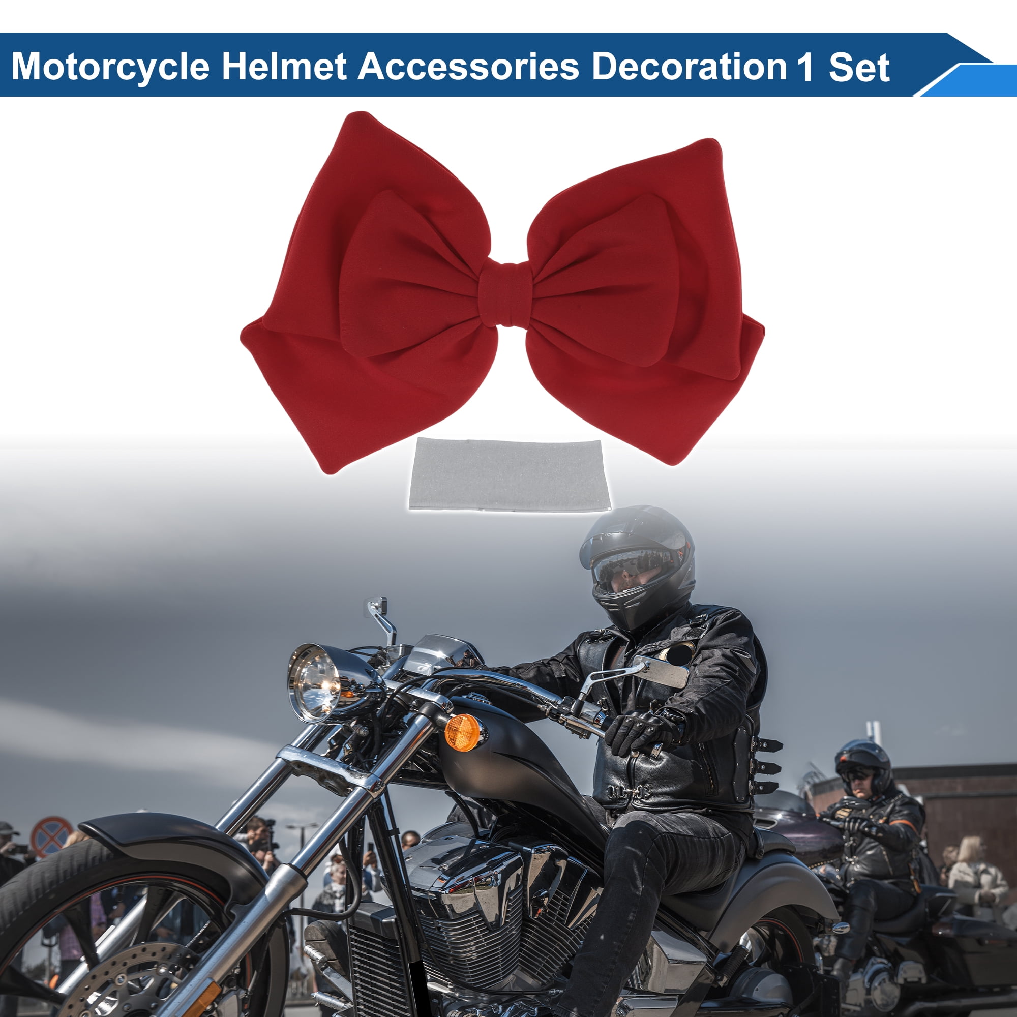 bow for motorcycle helmet Large Red suction cups are firmly attached and do not fall off It is easy to install and suction cup easy to remove Cute Motorcycle Helmet Accessories Downhill