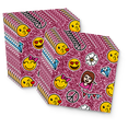 thumbnail image 4 of Girl Emoji Pink Faux Glitter Birthday Party Supplies Set Plates Napkins Cups Tableware Kit for 16, 4 of 7