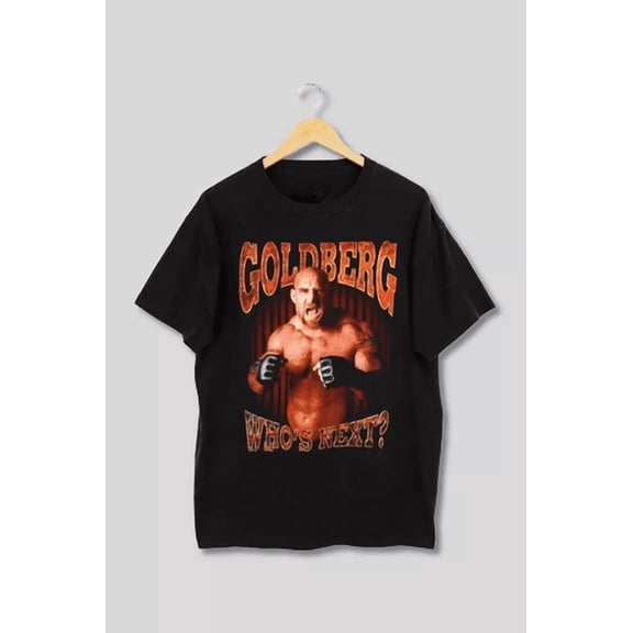 Hot Goldberg Wrestling Black Cotton T Shirt Gift For Fan