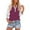 Hot Pink, variant on Fznquz Casual Womens 3/4 Sleeve Summer Tops Blue Color Block Tee V Neck Button Raglan Fashion Clothing,L