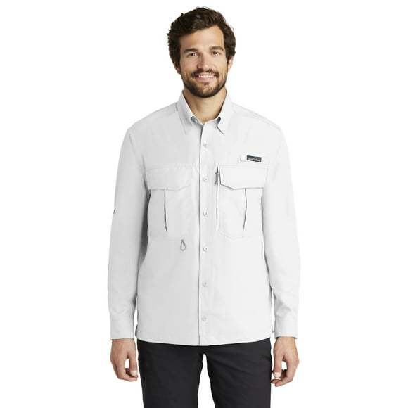 Eddie Bauer Camisa de pesca de rendimiento de manga larga (EB600) Blanco, M Eddie Bauer 729653