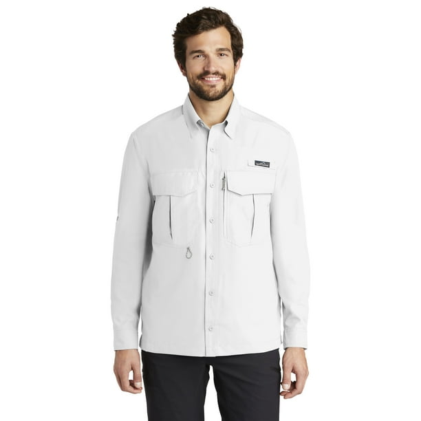 Eddie Bauer Camiseta de pesca de rendimiento de manga larga (EB600) Blanco, XS eddie bauer 729651