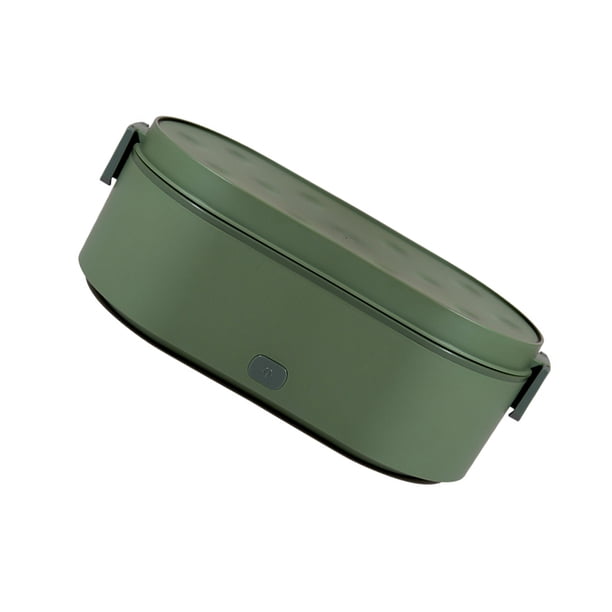 Cateissary Fiambrera eléctrica portátil para el hogar, escuela, viaje, Picnic, comida, desayuno, calentador, contenedor, fiambrera de calefacción para Mostrada Verde Cateissary HA071647-02