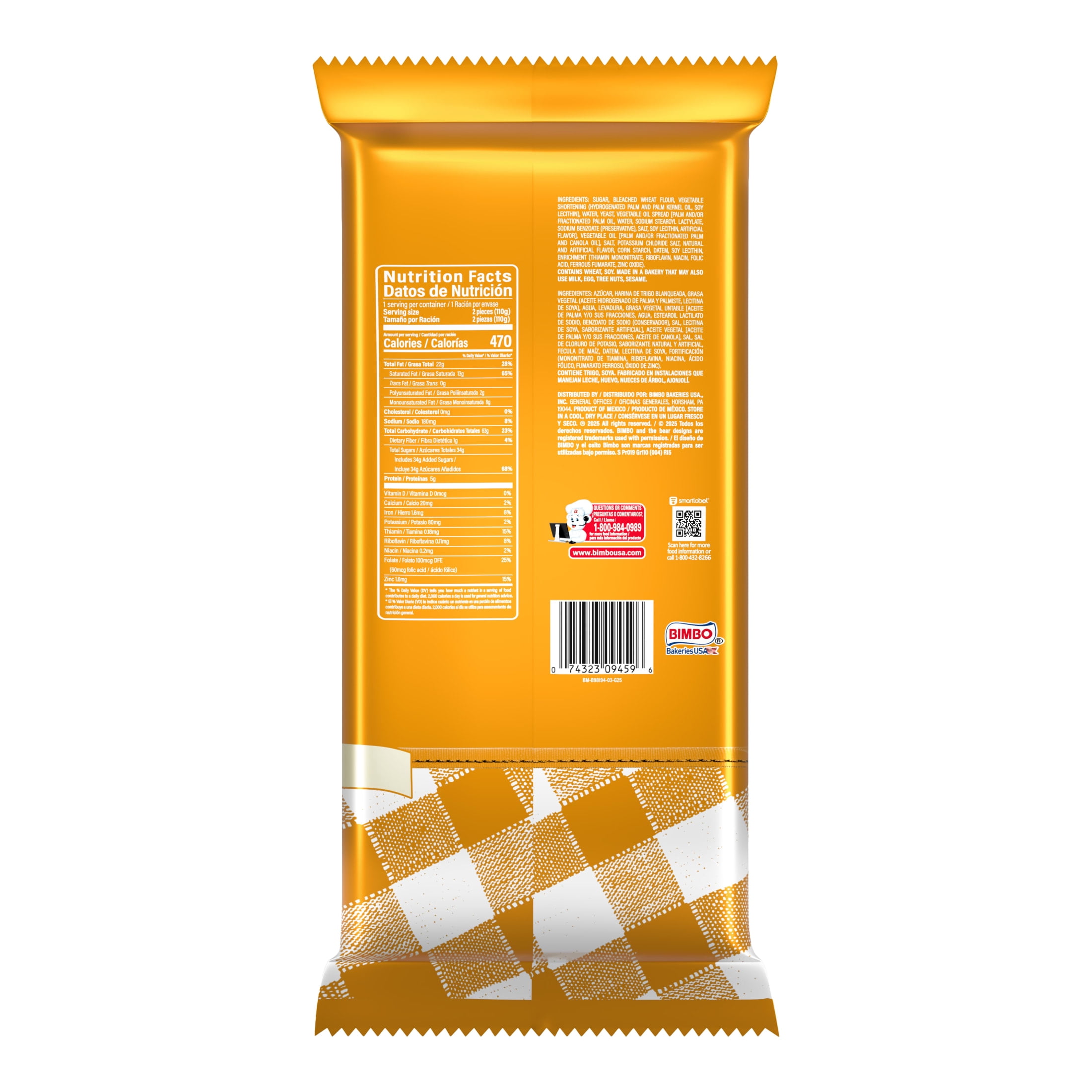 Bimbo Rebanadas Creamy Toasted Sweet Bread, 3.88 oz