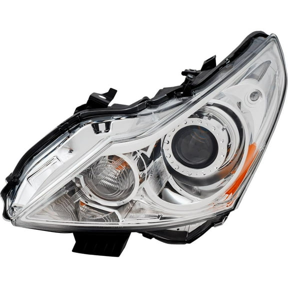 Headlight Compatible with 2010-2013 INFINITI G37 G25 3.7L V6 VQ37VHR Left Driver Side HALOGEN RI10010004 348HP