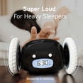 thumbnail image 5 of CLOCKY Reloj despertador extra súper ruidoso para personas que duermen mucho, adultos, niños, adolescentes, dormitorio, mover, saltar, correr, fácil de configurar, reloj despertador digital inteligent, 5 of 5