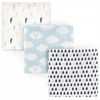 Luvable Friends Baby Boy Cotton Flannel Receiving Blankets, Clouds, One Size
