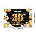 thumbnail image 3 of Decorative Design Happy Birthday Banner Gift Elements Party Backdrop Balloon Decoration 30th Birthday Celebration for Birthday Party Indoor Decoration Photo Shoot, 3 of 4