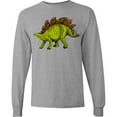 thumbnail image 3 of Inktastic Smiling Stegosaurus Long Sleeve T-Shirt, 3 of 5